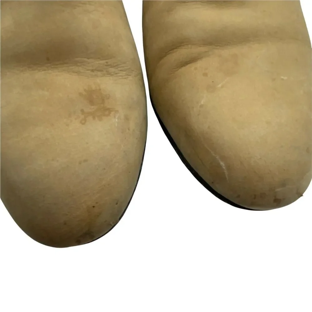 El Caporal Boots Dapper Men's Tan/Yellow Almond Toe Pull On Suede size M8 W10